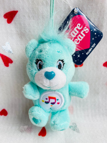 Care Bears 10cm Plush Keyring - Heart Song Bear Care Bears